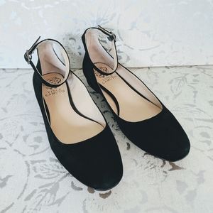 Vince Camuto Attena Black Suede Flat 7.5